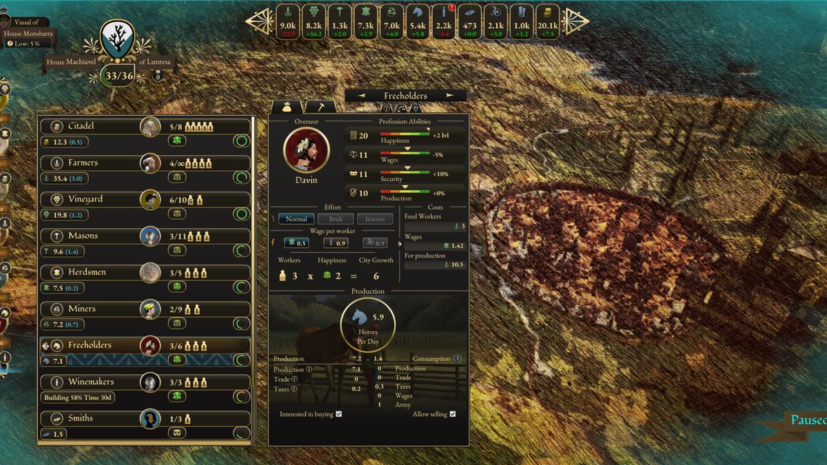 Screenshot from Great Houses of Calderia